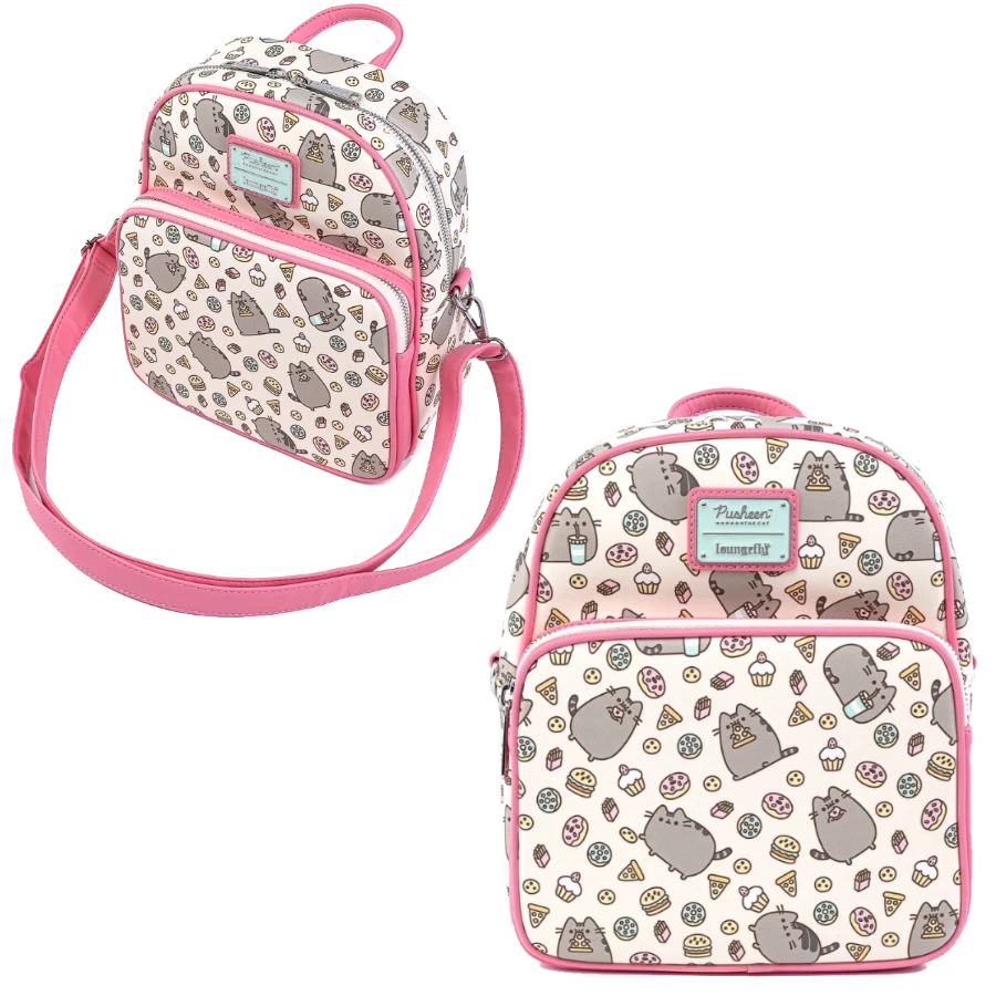Best Sale π (ONLINE) DRAGON IMPORTS & COLLECTIBLES LLC PUSHEEN SNACKIES AOP CONVERTIBLE MINI π BACKPACK X LOUNGEFLY Accessories π 3 (ONLINE) DRAGON IMPORTS & COLLECTIBLES LLC PUSHEEN SNACKIES AOP CONVERTIBLE MINI BACKPACK X LOUNGEFLY Accessories