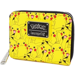 (ONLINE) DRAGON IMPORTS & COLLECTIBLES LLC Accessories POKEMON PIKACHU AOP ZIP AROUND WALLET - LOUNGEFLY X