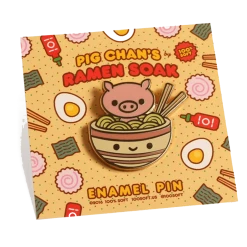 (ONLINE) DRAGON IMPORTS & COLLECTIBLES LLC Pig Chan's Ramen Soak - ENAMEL PIN