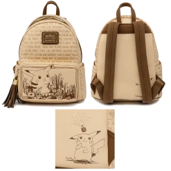 (ONLINE) DRAGON IMPORTS & COLLECTIBLES LLC POKÉMON PIKACHU SEPIA MINI BACKPACK X LOUNGEFLY Accessories