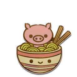 (ONLINE) DRAGON IMPORTS & COLLECTIBLES LLC Pig Chan's Ramen Soak - ENAMEL PIN
