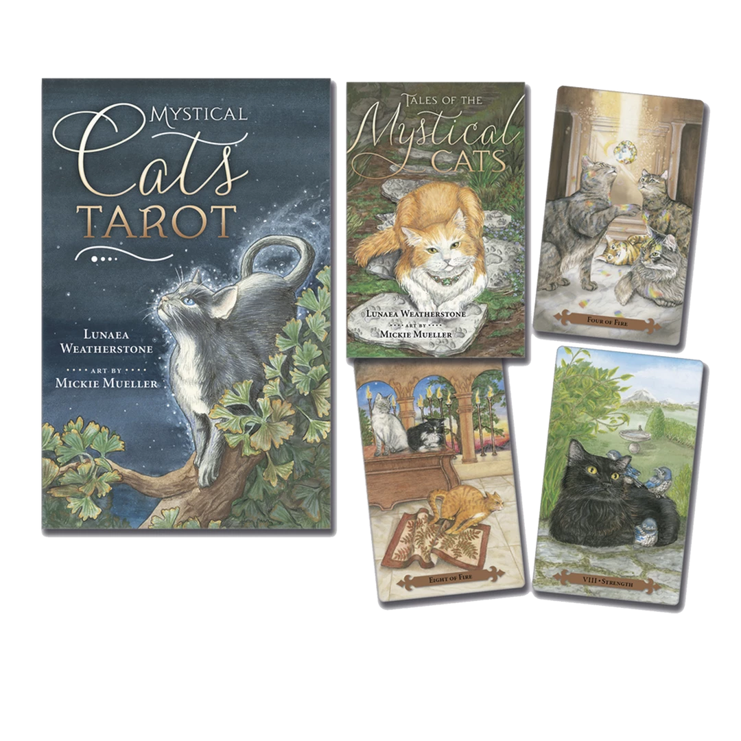 Discount 👍 (ONLINE) DRAGON IMPORTS & COLLECTIBLES LLC Divination / ALT Culture Mystical Cats Tarot - BY LUNAEA WEATHERSTONE, MICKIE MUELLER 🔥 3 (ONLINE) DRAGON IMPORTS & COLLECTIBLES LLC Divination / ALT Culture Mystical Cats Tarot - BY LUNAEA WEATHERSTONE, MICKIE MUELLER