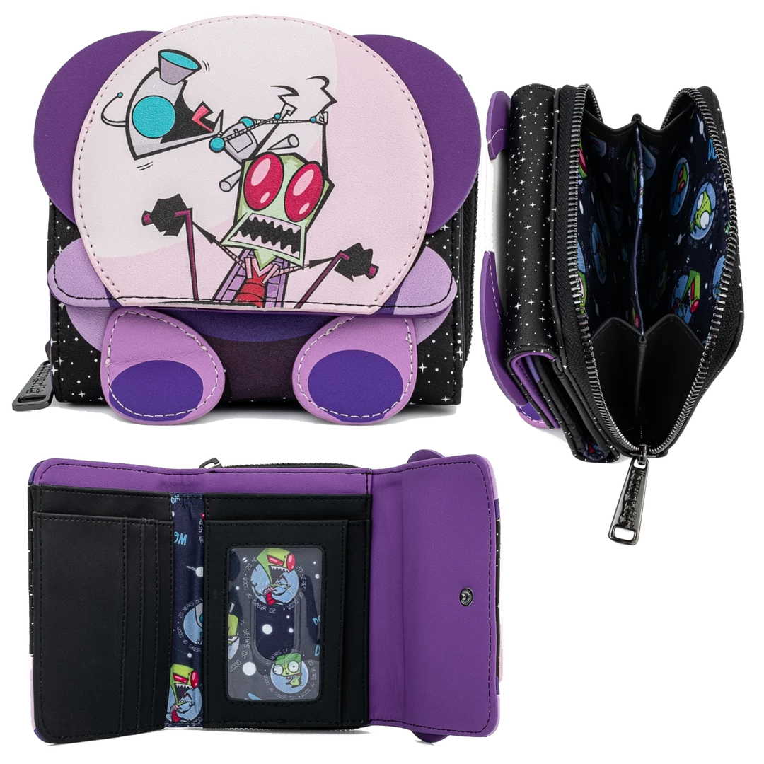 Wholesale ✔️ (ONLINE) DRAGON IMPORTS & COLLECTIBLES LLC Accessories Invader Zim Tri-fold Wallet- Loungefly 🧨 3 (ONLINE) DRAGON IMPORTS & COLLECTIBLES LLC Accessories Invader Zim Tri-fold Wallet- Loungefly