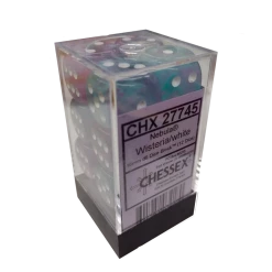 (ONLINE) DRAGON IMPORTS & COLLECTIBLES LLC TCG Accessories Nebula: 16mm D6 Wisteria/white Luminary Dice Block (12 Dice) - CHESSEX