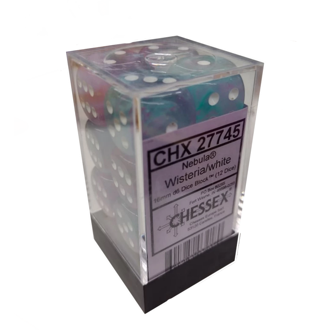 Cheapest 🥰 (ONLINE) DRAGON IMPORTS & COLLECTIBLES LLC TCG Accessories Nebula: 16mm D6 Wisteria/white Luminary Dice Block (12 Dice) - CHESSEX ⭐ 3 (ONLINE) DRAGON IMPORTS & COLLECTIBLES LLC TCG Accessories Nebula: 16mm D6 Wisteria/white Luminary Dice Block (12 Dice) - CHESSEX
