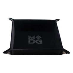 (ONLINE) DRAGON IMPORTS & COLLECTIBLES LLC TCG Accessories Velvet Folding Dice Tray With Leather Backing: 10in X 10in Black